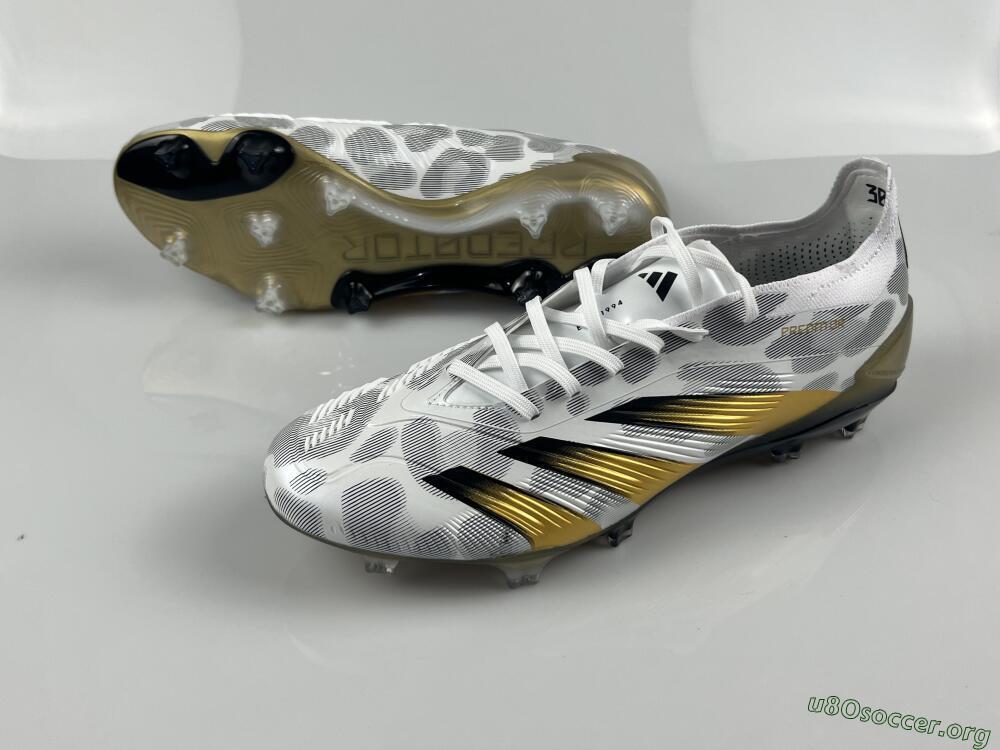 Adidas Predator Elite FG Football Boots - White/Grey/Gold