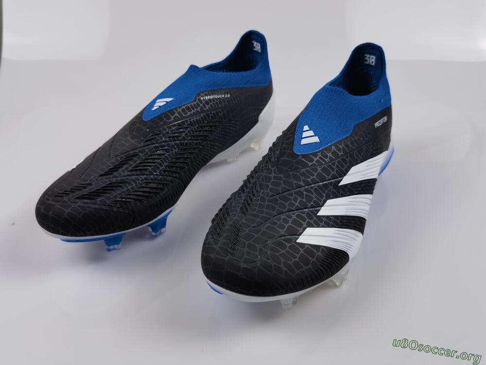 Adidas Predator Accuracy+ Laceless FG Football Boots - Black/White/Blue