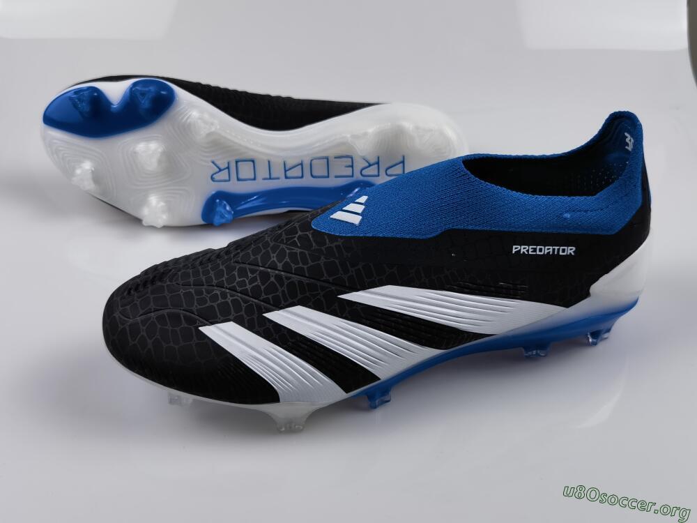 Adidas Predator Accuracy+ Laceless FG Football Boots - Black/White/Blue