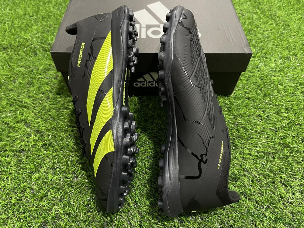 Adidas Predator 24 Elite TF Football Shoes - Black/Yellow/Grey