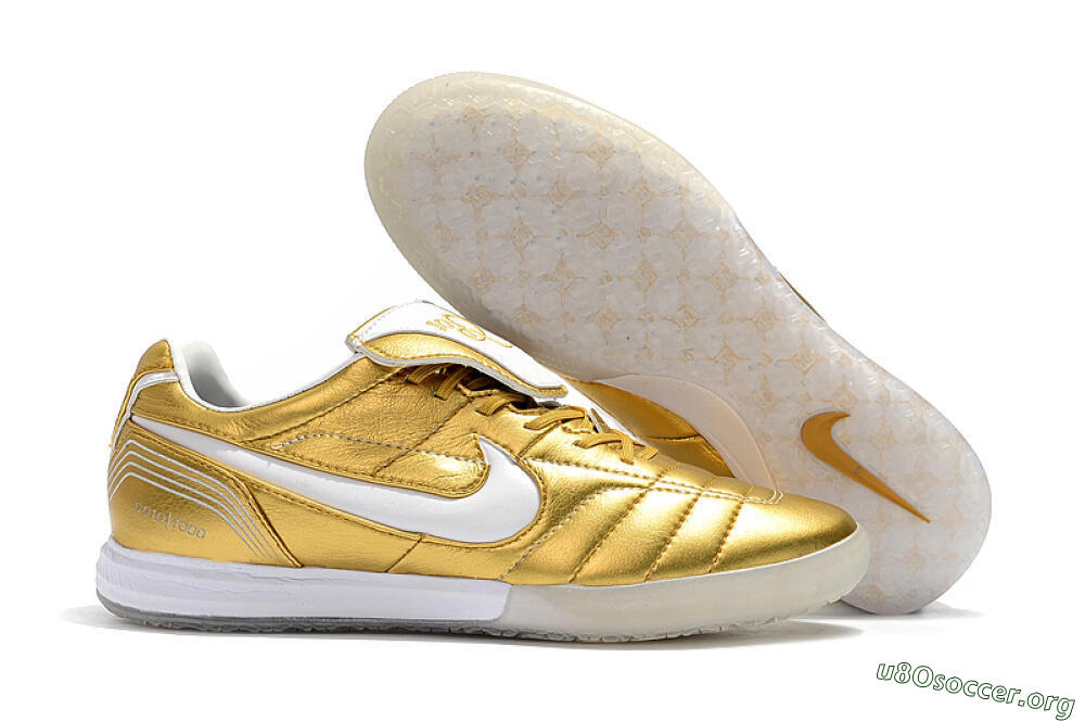 Nike Tiempo Legend 7 Elite R10 IC Football Shoes - Gold/White 2