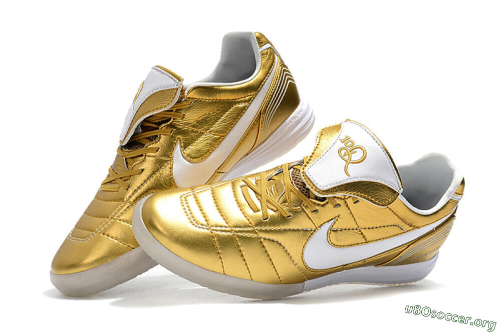 Nike Tiempo Legend 7 Elite R10 IC Football Shoes - Gold/White 6