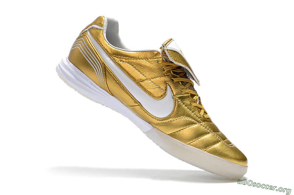 Nike Tiempo Legend 7 Elite R10 IC Football Shoes - Gold/White 7