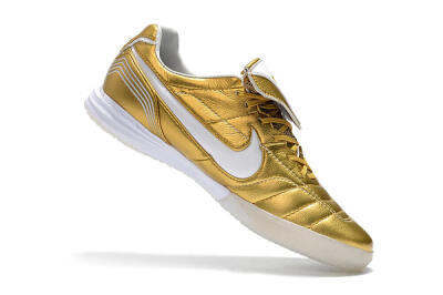 Nike Tiempo Legend 7 Elite R10 IC Football Shoes - Gold/White