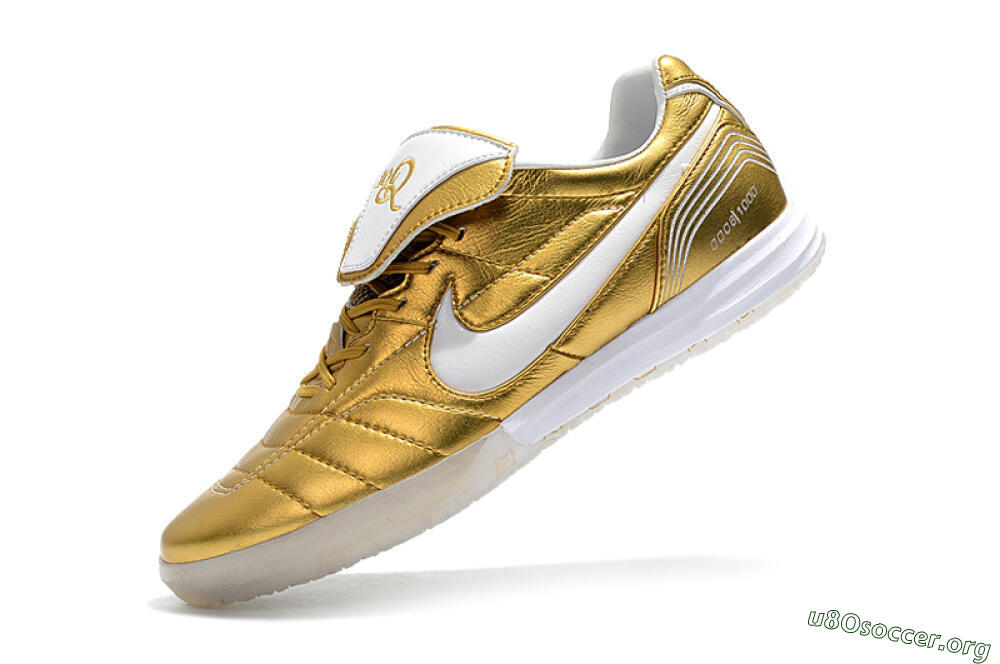 Nike Tiempo Legend 7 Elite R10 IC Football Shoes - Gold/White 8