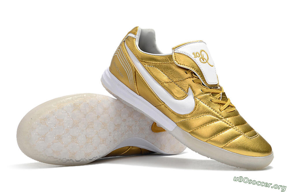 Nike Tiempo Legend 7 Elite R10 IC Football Shoes - Gold/White 4