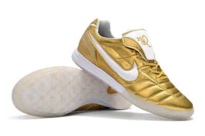 Nike Tiempo Legend 7 Elite R10 IC Football Shoes - Gold/White