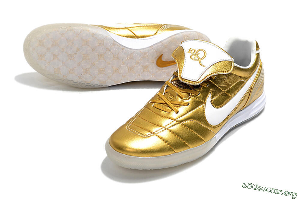 Nike Tiempo Legend 7 Elite R10 IC Football Shoes - Gold/White 0