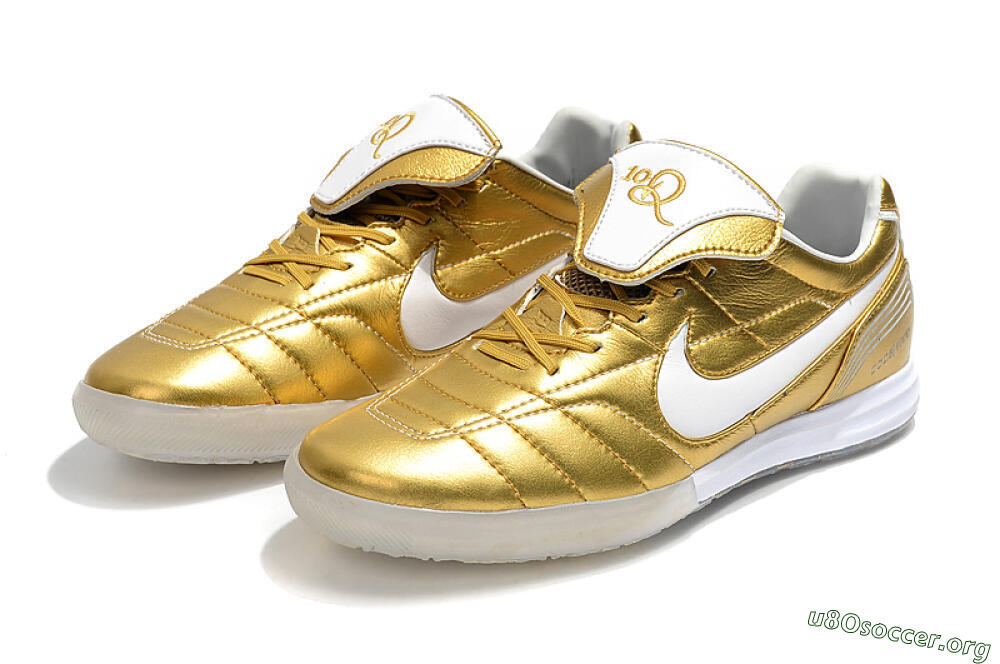 Nike Tiempo Legend 7 Elite R10 IC Football Shoes - Gold/White 5