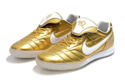 Nike Tiempo Legend 7 Elite R10 IC Football Shoes - Gold/White