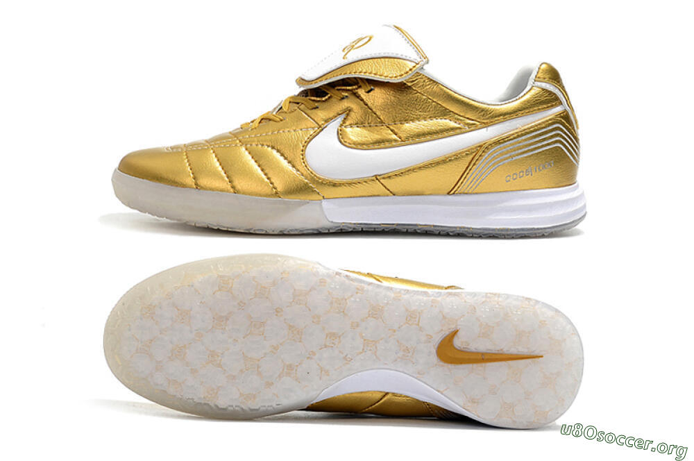 Nike Tiempo Legend 7 Elite R10 IC Football Shoes - Gold/White 1