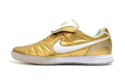 Nike Tiempo Legend 7 Elite R10 IC Football Shoes - Gold/White