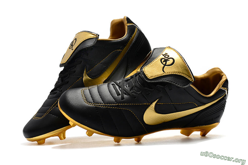Nike Tiempo Legend 7 Elite R10 FG Football Boots - Black/Gold 6