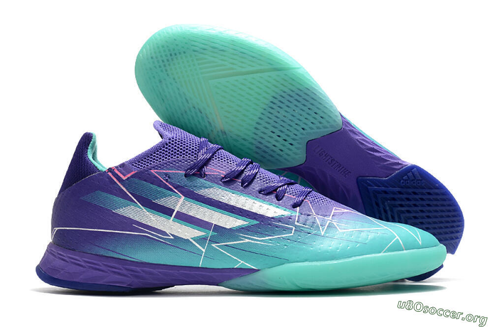 Adidas X Speedflow.1 IC Football Shoes - Jade/Purple/White 2