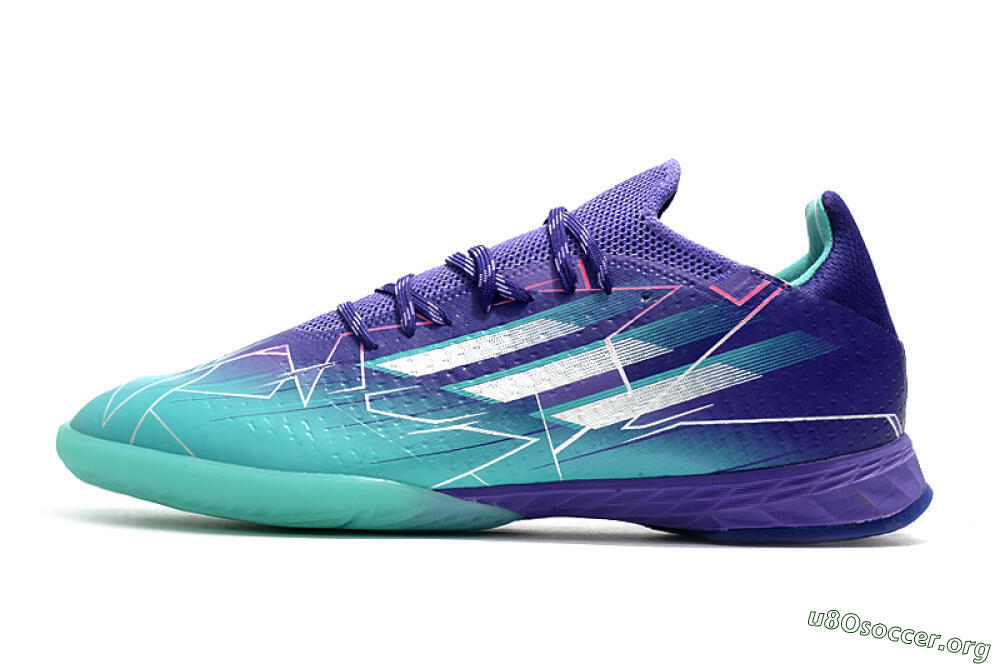 Adidas X Speedflow.1 IC Football Shoes - Jade/Purple/White 3
