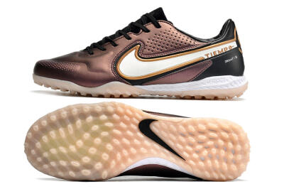 Nike React Tiempo Legend 9 Pro TF Football Shoes - Gold/White/Black