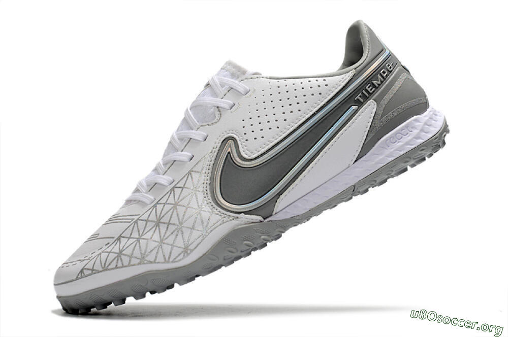 Nike React Tiempo Legend 9 Pro TF Football Shoes - Grey/White 5