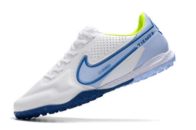 Nike React Tiempo Legend 9 Pro TF Football Shoes - White/Blue/Yellow