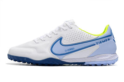 Nike React Tiempo Legend 9 Pro TF Football Shoes - White/Blue/Yellow