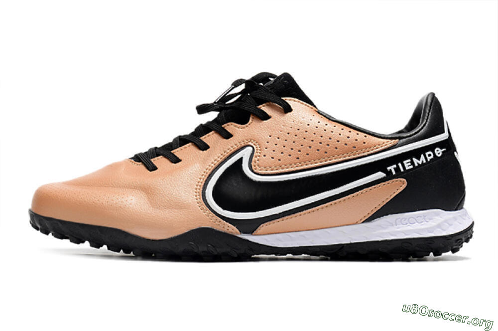 Nike React Tiempo Legend 9 Pro TF Football Shoes - Gold/White/Black 3