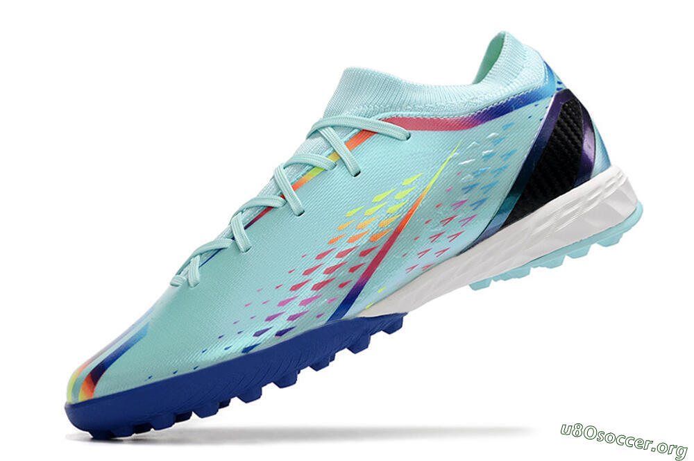 Adidas X Speedportal.3 TF Football Shoes - Jade/Red/Yellow/Blue 5