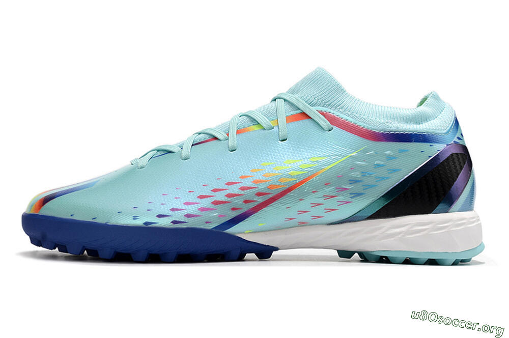 Adidas X Speedportal.3 TF Football Shoes - Jade/Red/Yellow/Blue 3