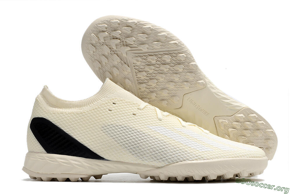 Adidas X Speedportal.3 TF Football Shoes - Beige/White/Black 2