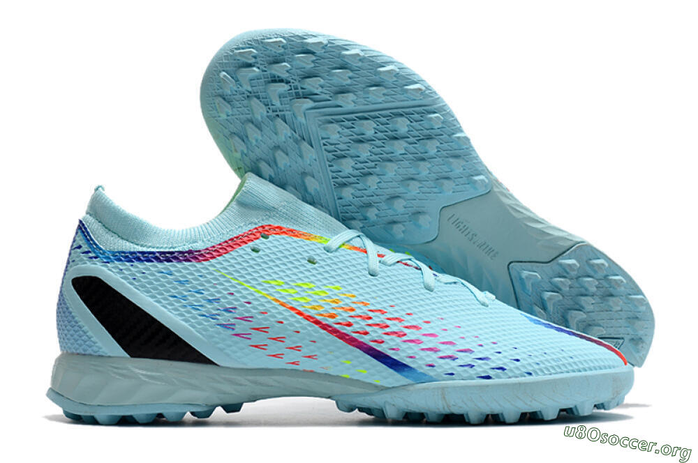 Adidas X Speedportal.3 TF Football Shoes - Jade/Red/Yellow/Blue 2