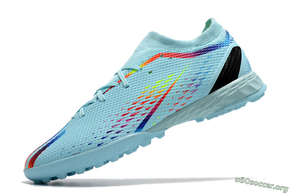 Adidas X Speedportal.3 TF Football Shoes - Jade/Red/Yellow/Blue 5