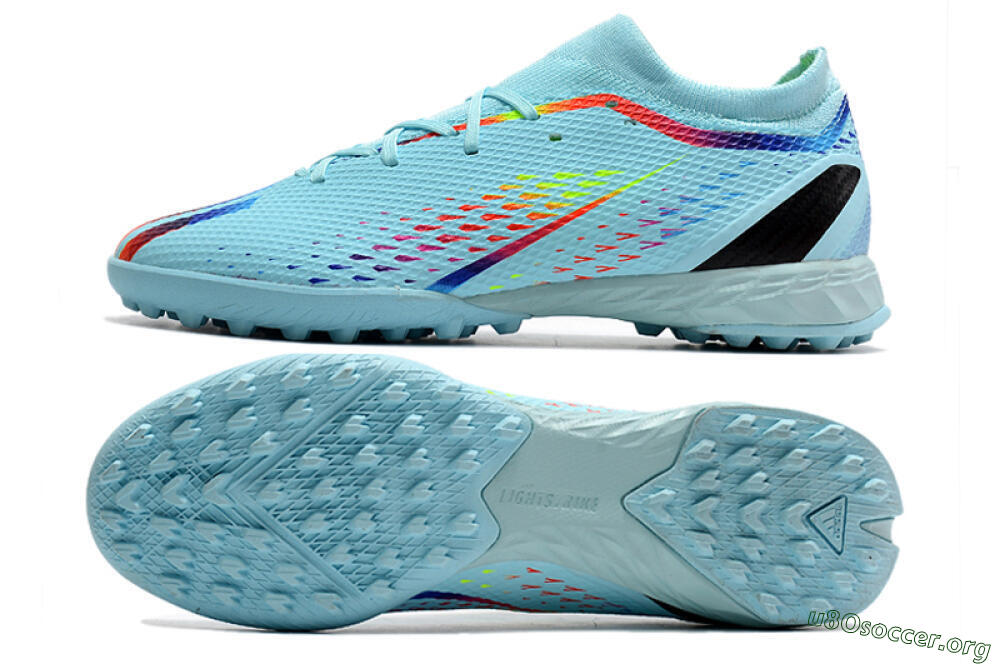 Adidas X Speedportal.3 TF Football Shoes - Jade/Red/Yellow/Blue 1