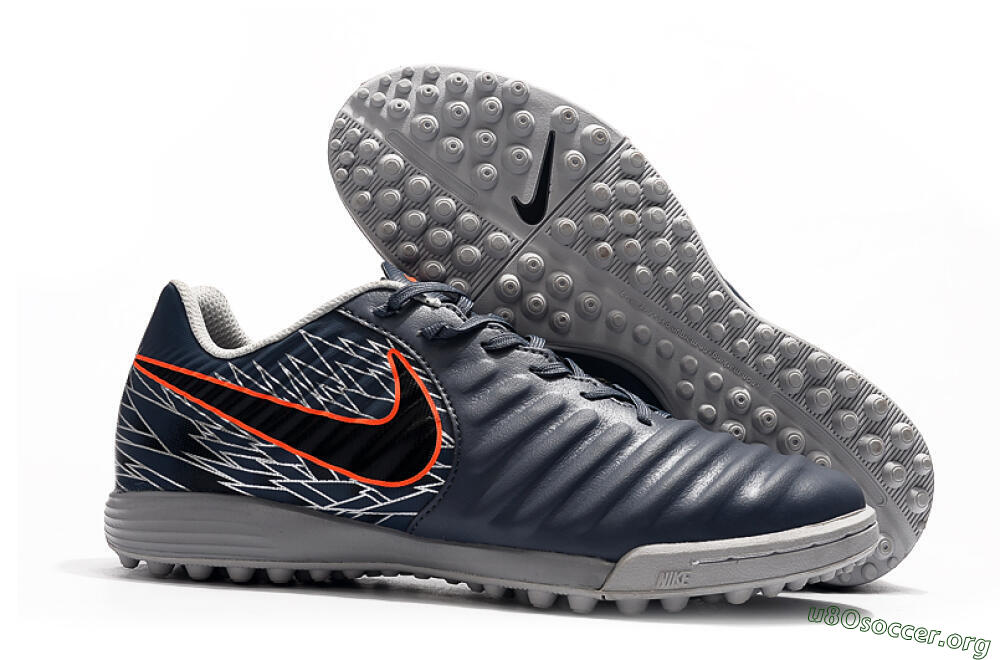Nike Tiempox Ligera IV TF Football Shoes - Grey/Red/Black 2