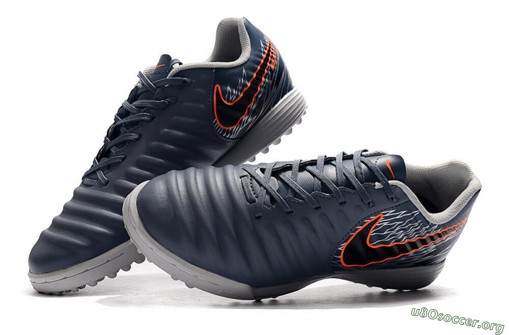 Nike Tiempox Ligera IV TF Football Shoes - Grey/Red/Black 6