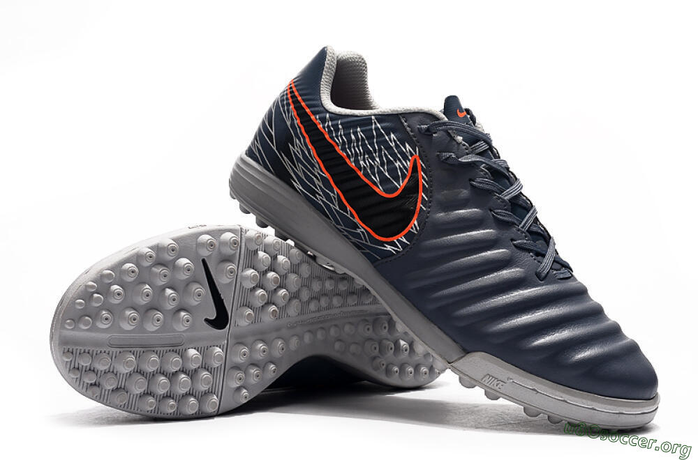 Nike Tiempox Ligera IV TF Football Shoes - Grey/Red/Black 4
