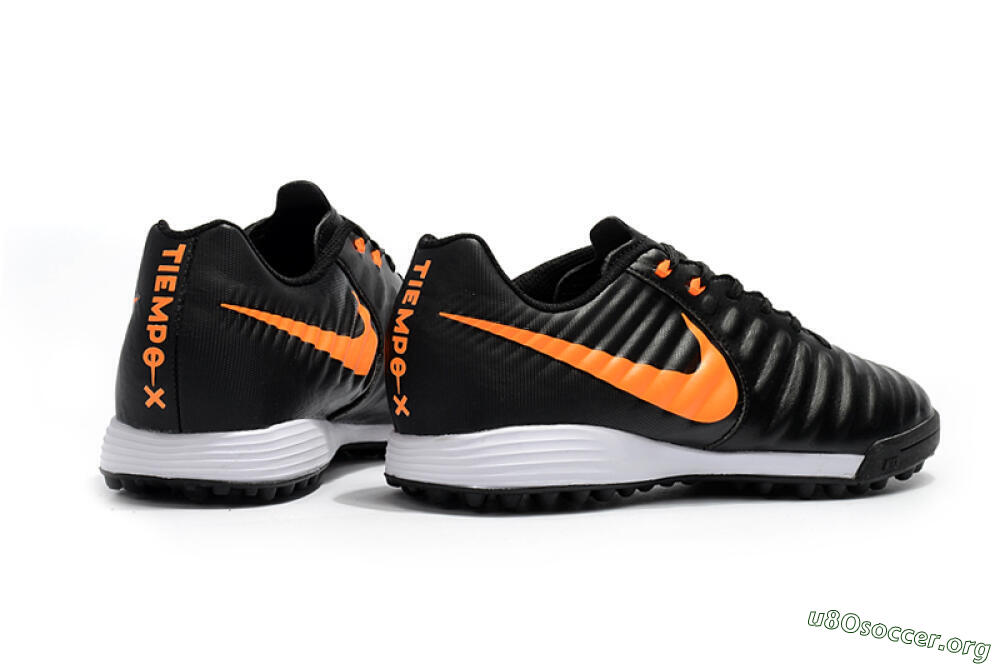 Nike Tiempox Ligera IV TF Football Shoes - Black/Orange/White 9