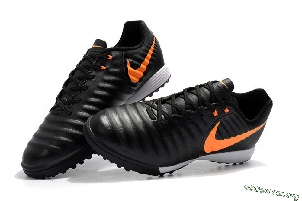 Nike Tiempox Ligera IV TF Football Shoes - Black/Orange/White 6