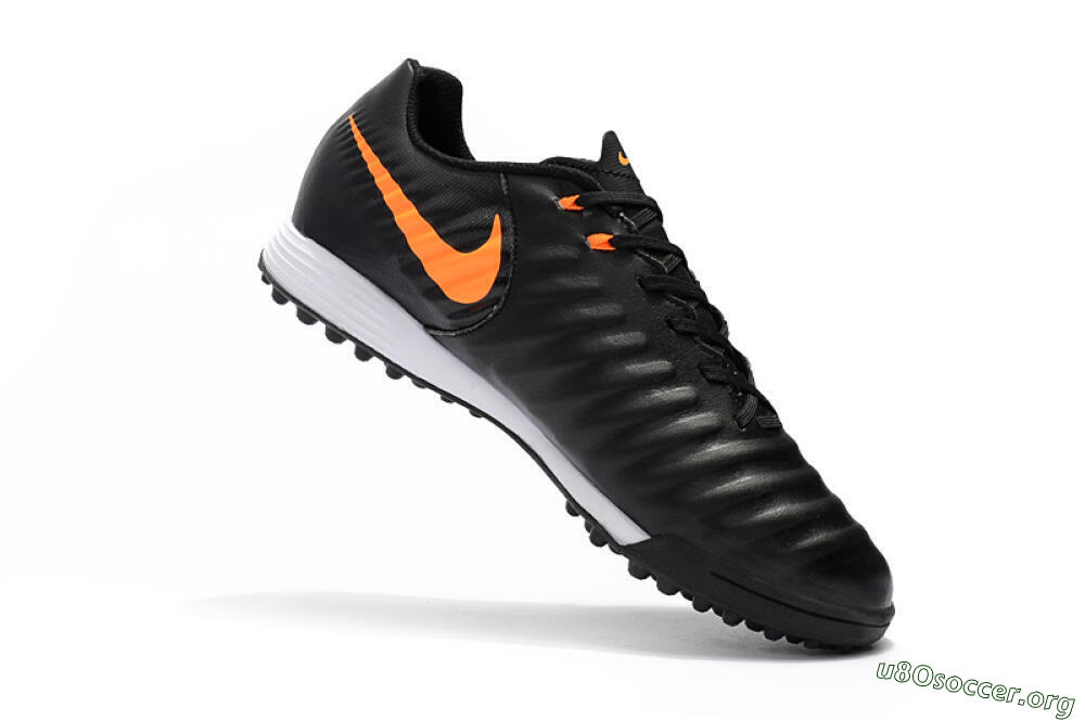 Nike Tiempox Ligera IV TF Football Shoes - Black/Orange/White 7
