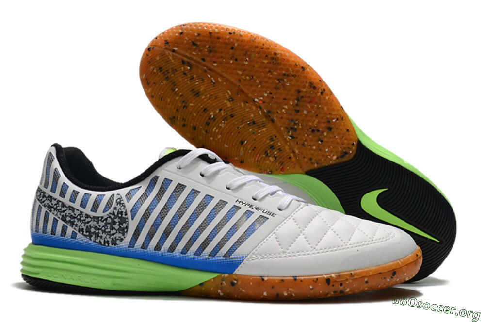 Nike Lunar Gato 2 IC Football Shoes - White/Black/Blue/Yellow 2