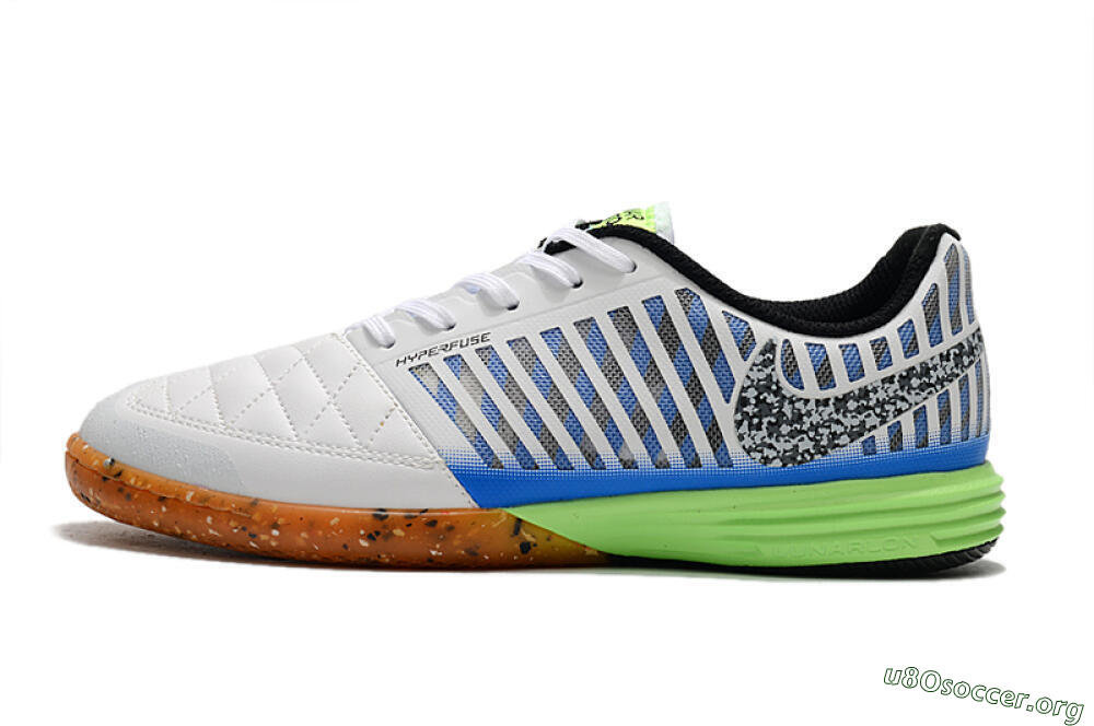 Nike Lunar Gato 2 IC Football Shoes - White/Black/Blue/Yellow 3
