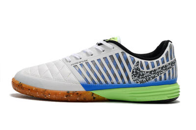 Nike Lunar Gato 2 IC Football Shoes - White/Black/Blue/Yellow