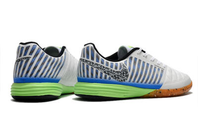 Nike Lunar Gato 2 IC Football Shoes - White/Black/Blue/Yellow