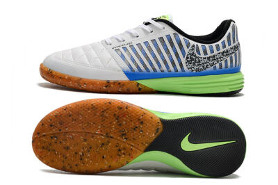 Nike Lunar Gato 2 IC Football Shoes - White/Black/Blue/Yellow