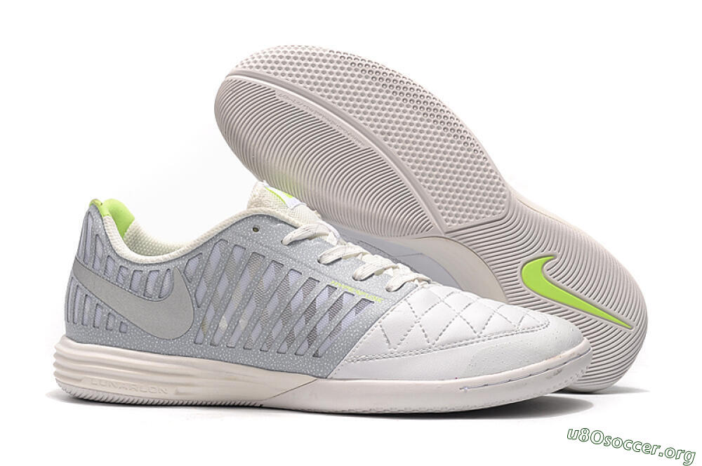 Nike Lunar Gato 2 IC Football Shoes - White/Grey/Silver 2