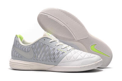 Nike Lunar Gato 2 IC Football Shoes - White/Grey/Silver