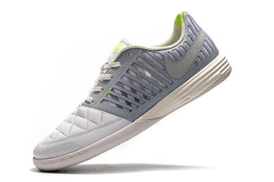 Nike Lunar Gato 2 IC Football Shoes - White/Grey/Silver