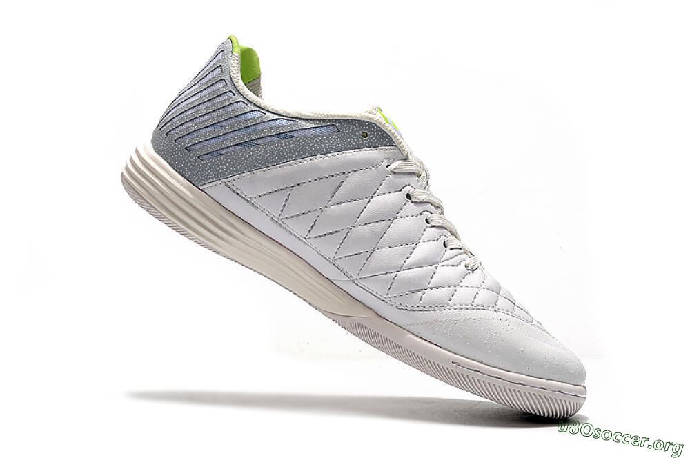 Nike Lunar Gato 2 IC Football Shoes - White/Grey/Silver 7