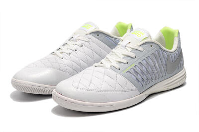 Nike Lunar Gato 2 IC Football Shoes - White/Grey/Silver