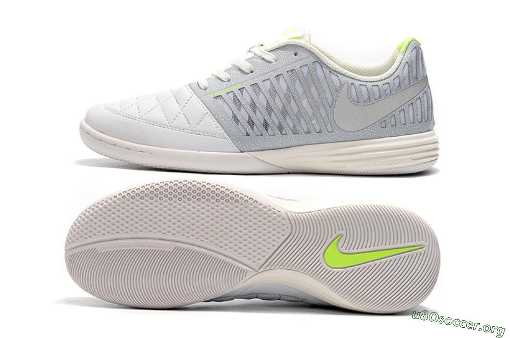 Nike Lunar Gato 2 IC Football Shoes - White/Grey/Silver 1