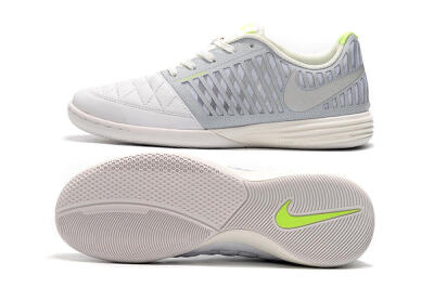 Nike Lunar Gato 2 IC Football Shoes - White/Grey/Silver