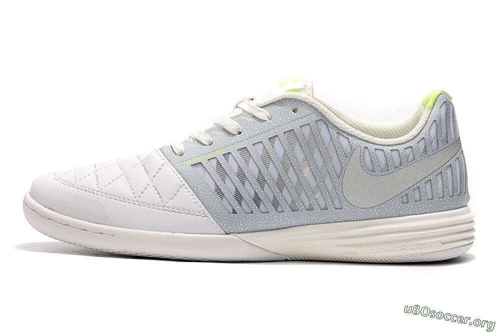 Nike Lunar Gato 2 IC Football Shoes - White/Grey/Silver 3