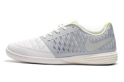 Nike Lunar Gato 2 IC Football Shoes - White/Grey/Silver
